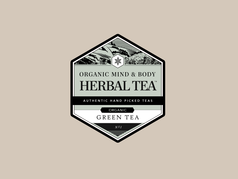 Tea Label diamond label logo tea teal vector vintage