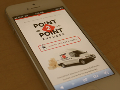 Point2Point Express - Coming Soon flat francisco interface iphone logo mobile responsive retina san vector vintage website
