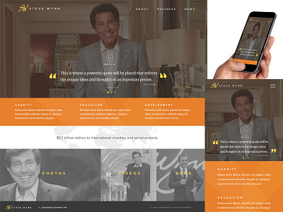 Steve Wynn homepage icon icons interface mobile responsive vector