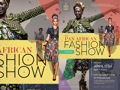 Fashion Show ad ads africa african fashion flyer islam models photography poster print tribal
