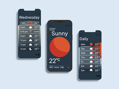 Weather App Design adobe app branding clean design figma graphic design illustration logo minimalistic mobile app mockup typography ui ux vector