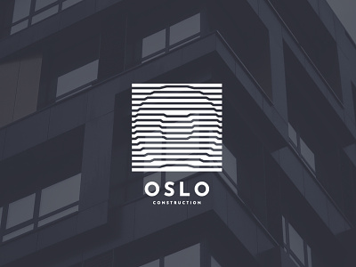 OSLO construction logo design brand branding construction design identity inspiration line linework logo logo design