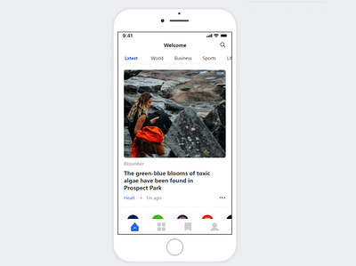 Free News App Design: Top World and Local News app design newsapp template