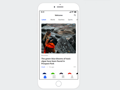 Free News App Design: Top World and Local News