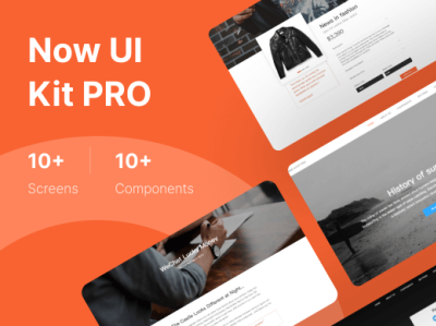 Bootstrap 4 UI kit: Now UI Kit PRO component design prototype prototyping ui ux website widget