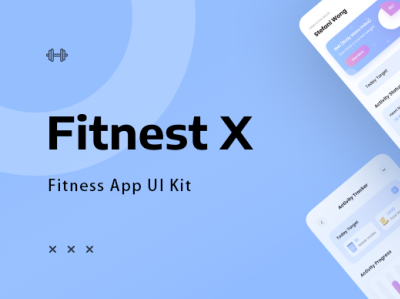 Fitnest X : A Free Fitness App UI Kit animation app appdesign design mobile mockplus prototype prototyping ui ux
