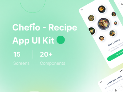 Chefio: A Recipe App UI Kit app app design design food mobile mockplus prototype ui ux