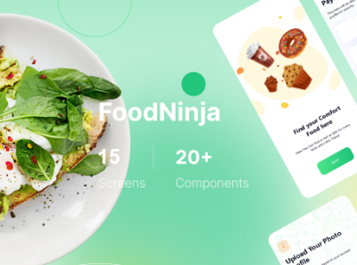 FoodNinja: A Food Delivery App Free UI Kit app code coding css design developer html mobile mockplus prototyping ui ux web