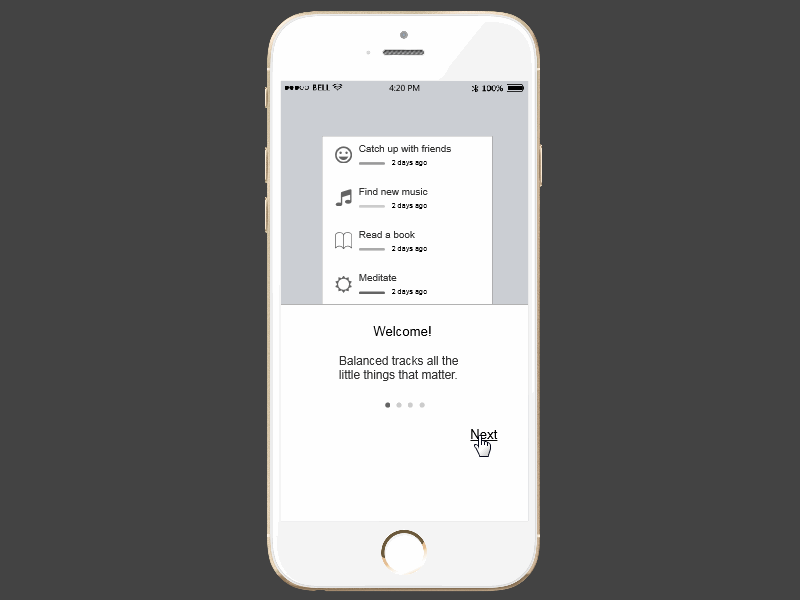 Schedule Management App Prototype Example – Balanced