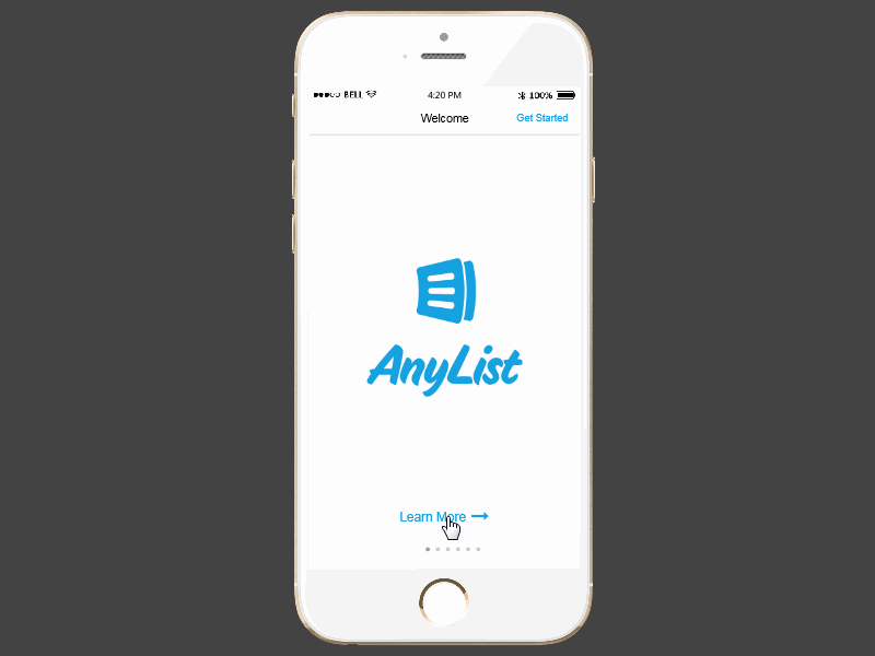 Anylist app design designer interaction mobile mockplus prototype prototyping ui ux