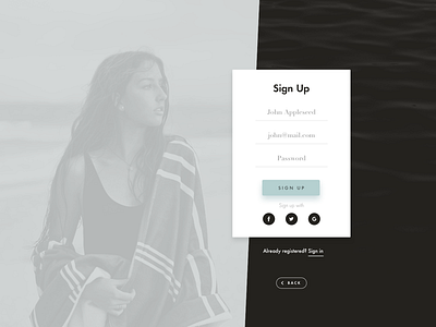 Daily UI 001 / Sign Up challenge daily ui dailyui form minimal sign up