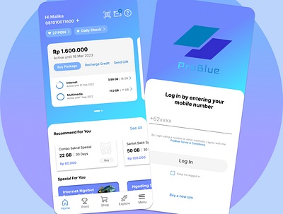 Provider Blue animation app design graphic design illustration ui ux