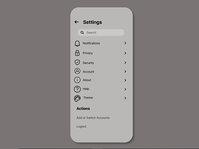 Daily UI 007  Settings Interface