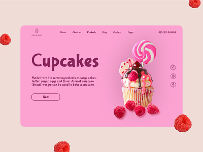 Дизайн-концепт Cupcakes веб дизайн дизайн концепт первый экран