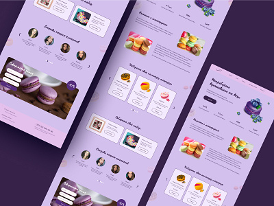 Landing Page макарун веб дизайн дизайн концепт еда первый экран