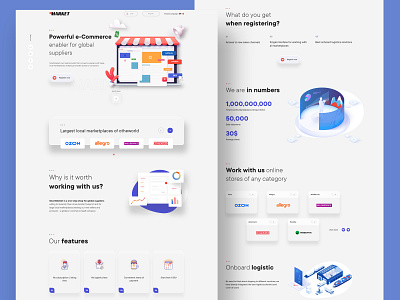 sMarket e-Commerce Landing page design design site figma landing landing page ui ux web web design website