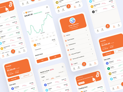 Cryptocurrency app, exchange, investment application design figma investment ui ux web web design web site