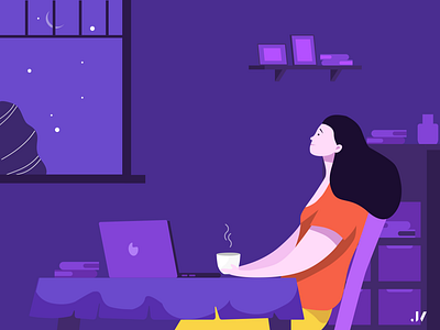 Work from Home adobe illustrator alone art bangalore design graphic design home home alone illustration sketchapp vector vector illustration work workfromhome working workspace