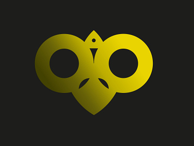 Gold owl logotype dark eyes gold graphic design illustration logo luxury night owl symbol vector wisdom