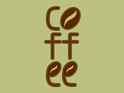 Coffee logotype with coffee bean wealth
