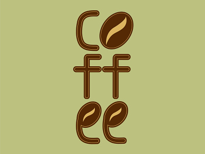 Coffee logotype with coffee bean