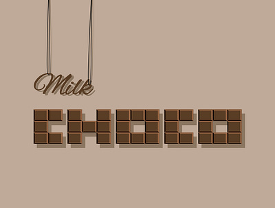 Milk chocolate label brown