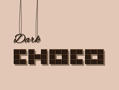 Dark chocolate label cacao desert food