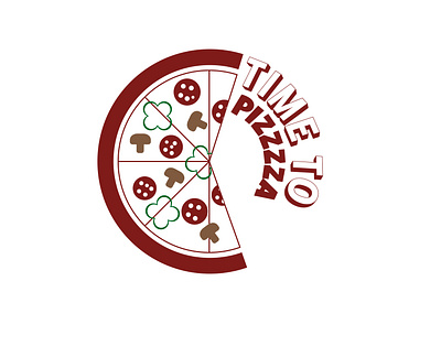 Time to pizza logotype lunch