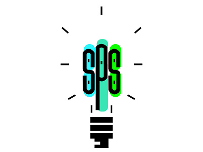 Technology logo with lamp light bulb