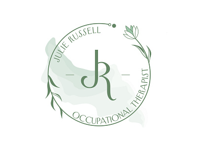 Logotype for an occupational therapist animation branding design graphic design green illustration leag logo occupational therapist olive green organic plant plants ui ux vector