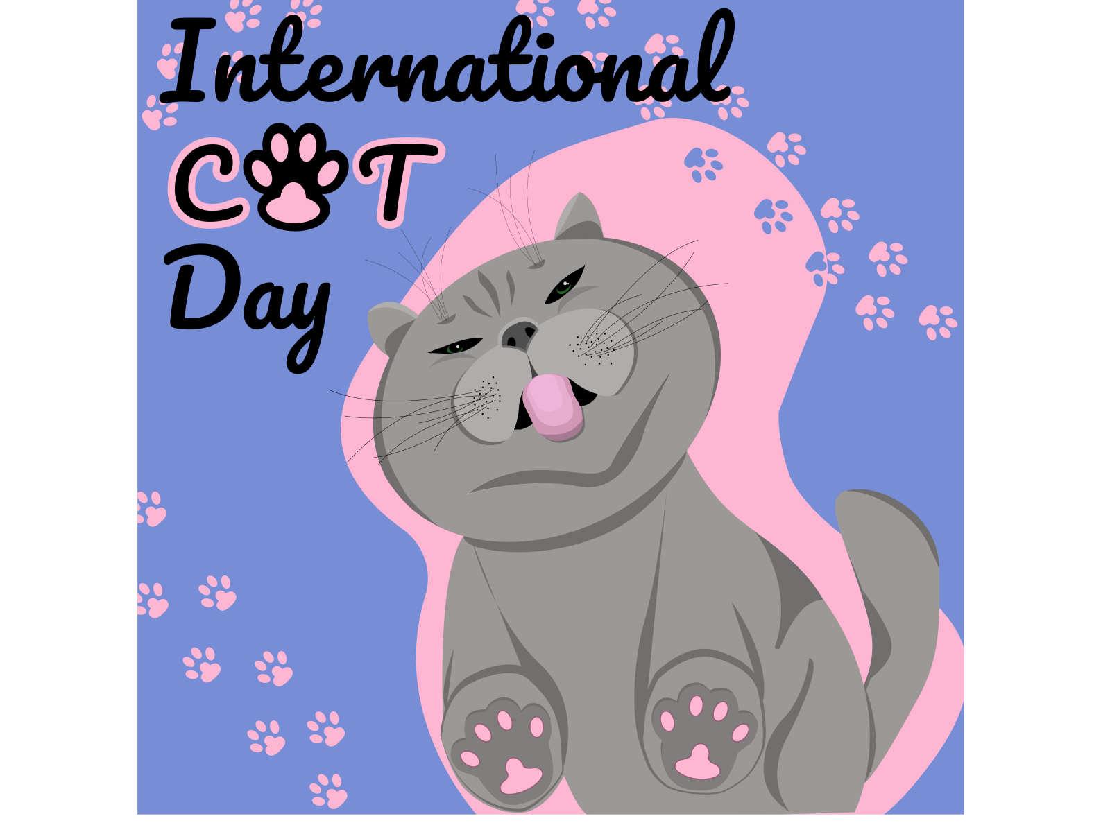 International Cat Day Illustration by Яна Омельченко on Dribbble