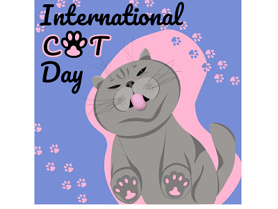 International Cat Day Illustration