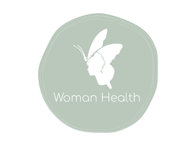 Logotype for a woman's health clinic branding butterfly clinic design face graphic design green health illustration logo logotype profile specialist therapist vector woman woman health