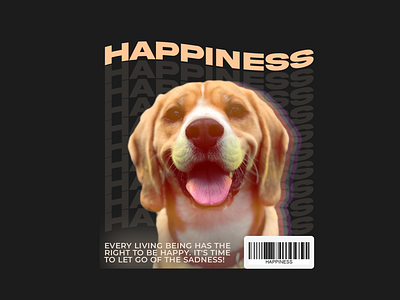 HAPPINESS | Streetwear | Poster Design 2d design graphic design modern photoshop poster streetwear