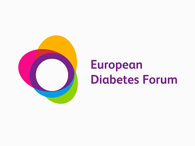 European Diabetes Forum Logo collaboration design diabetes european event forum health illustration logo marque medical organisation pharmaceutical vector