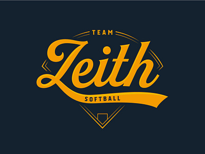 Leith Softball Logo badge ball base calligraphy crest custom customtype design edinburgh illustration logo scotland script soft softball sport type typography
