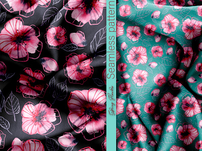 Abstract sakura seamless pattern