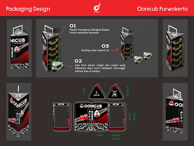 Packaging Design : Oonicub Purwokerto 3d blender branding design graphic design packaging packaging design