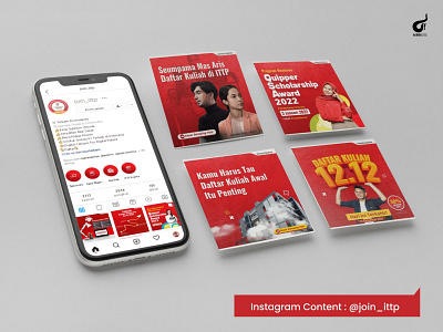 Instagram Content Design : PMB IT Telkom Purwokerto branding content design graphic design instagram instagram content