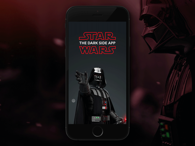 Daily UI #001 - Sign Up to the Dark Side! daily ui dark side motion principle star wars ui
