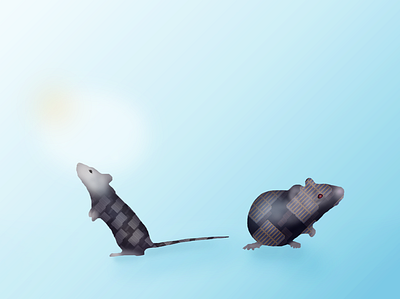Mice animals art digital art illustration light blue mice mouse pattern print small animal society6 sun