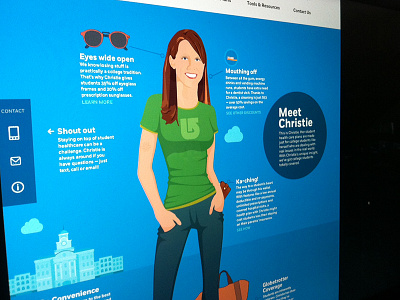 Character for a site homepage concept homepage illustration interactive