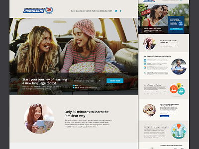 Pimsleur site page interactive site design