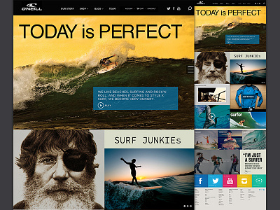 O'Neill Site interactive responsive site design