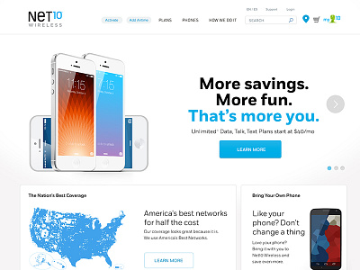Net10 Site Design interactive site design