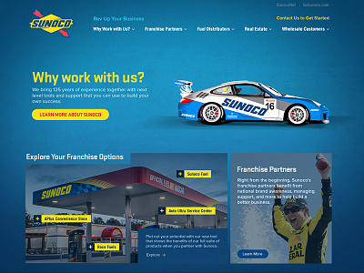 Sunoco Site responsive site design