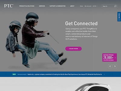 PTC Site Redesign responsive site design ui ux