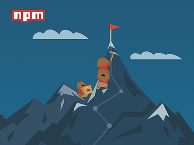 npm landing page hero design interactive npm