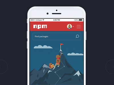 Mobile screen - npm design interactive npm