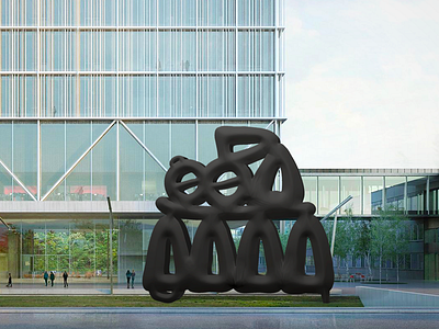 INFLATE series / sculpture art rendering sculpture